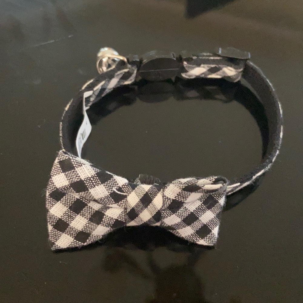 Gingham Breakaway Cat Collar with Bow